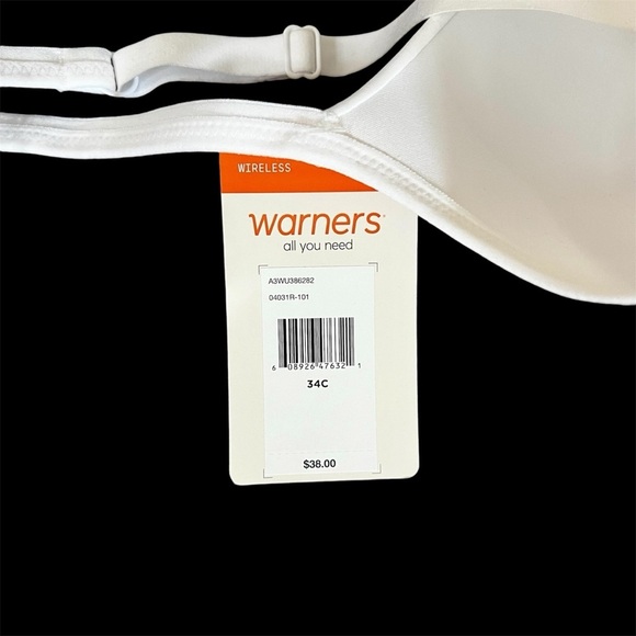 White T-Shirt Bra Wireless Lightly Lined Size 34C NWT - Picture 6 of 7
